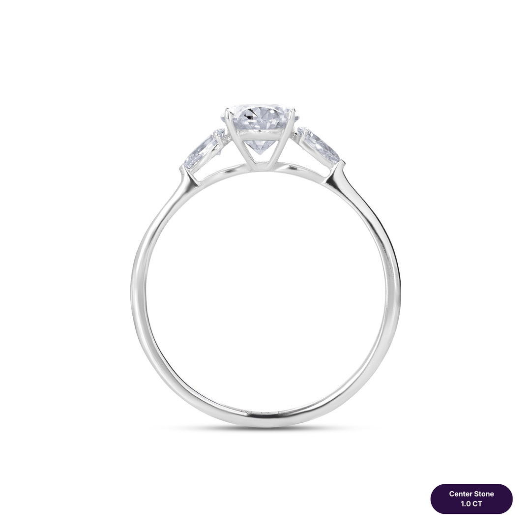 Three-Stones Lab Diamond Ring Oval