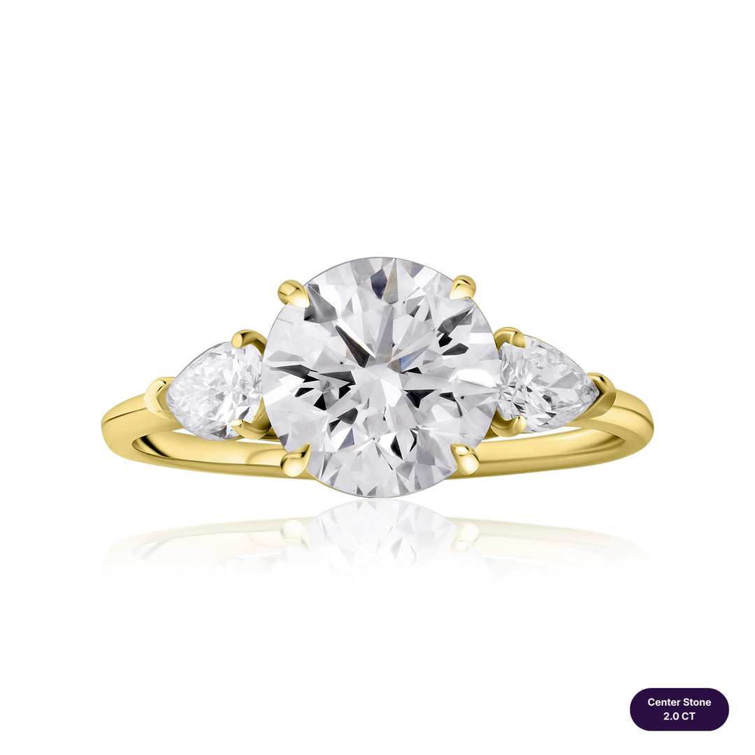 Three-Stones Lab Diamond Ring Round