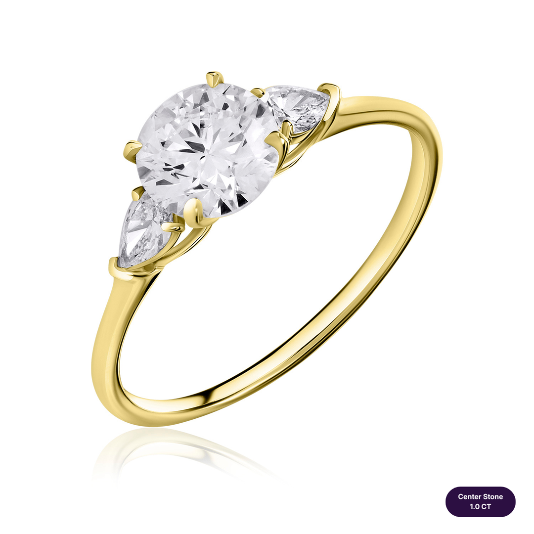 Three-Stones Lab Diamond Ring Round