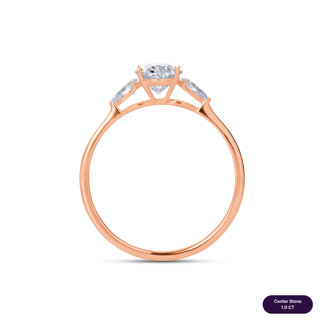 Three-Stones Lab Diamond Ring Oval