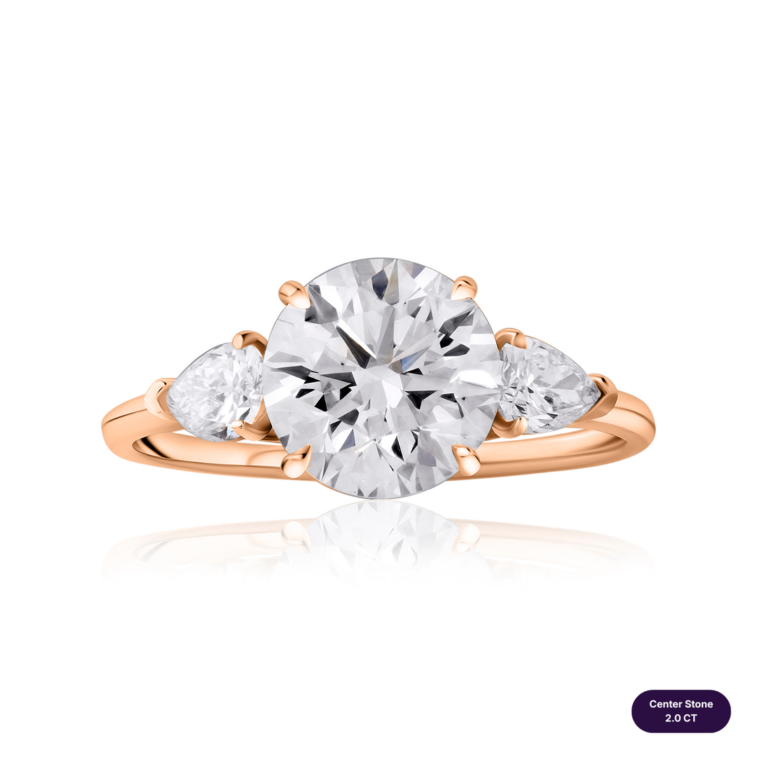 Three-Stones Lab Diamond Ring Round