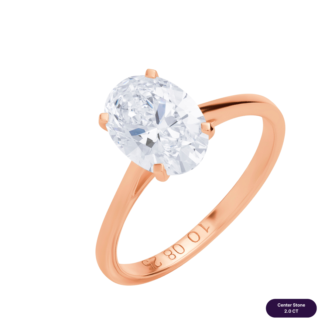 Solitaire Lab Diamond Ring Oval