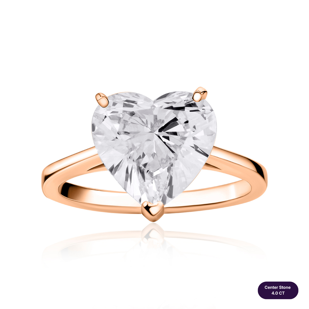 Solitaire Lab Diamond Ring Heart