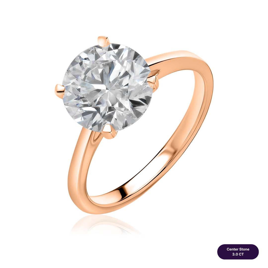 Solitaire Lab Diamond Ring Round