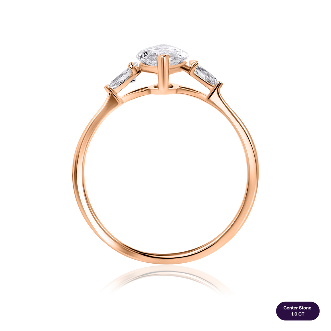 Three-Stones Lab Diamond Ring Marquise