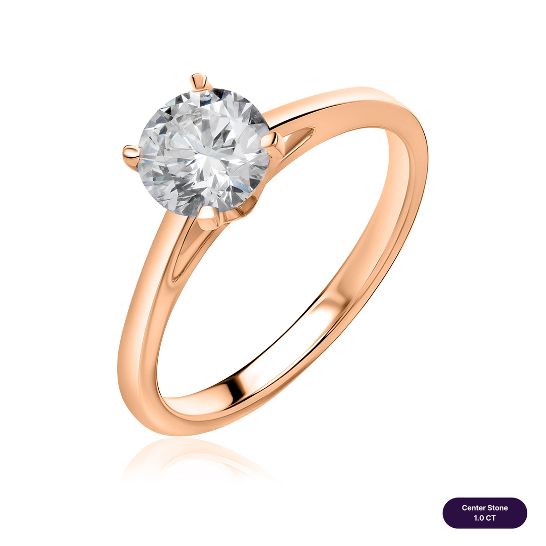 Solitaire Lab Diamond Ring Round