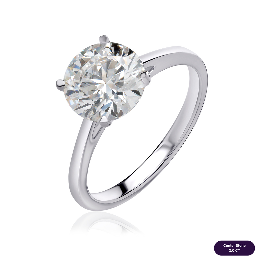 Solitaire Lab Diamond Ring Round