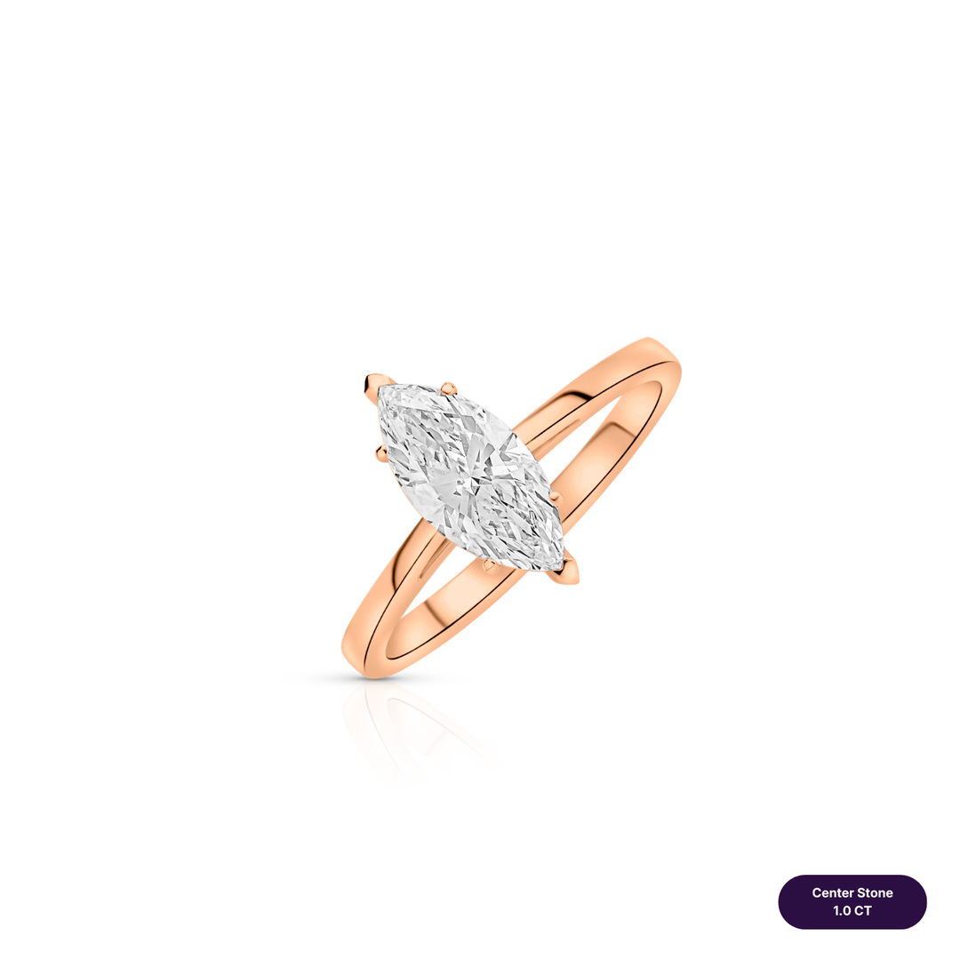 Solitaire Lab Diamond Ring Marquise