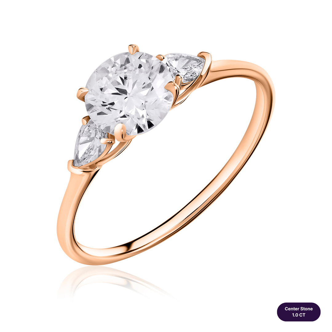 Three-Stones Lab Diamond Ring Round