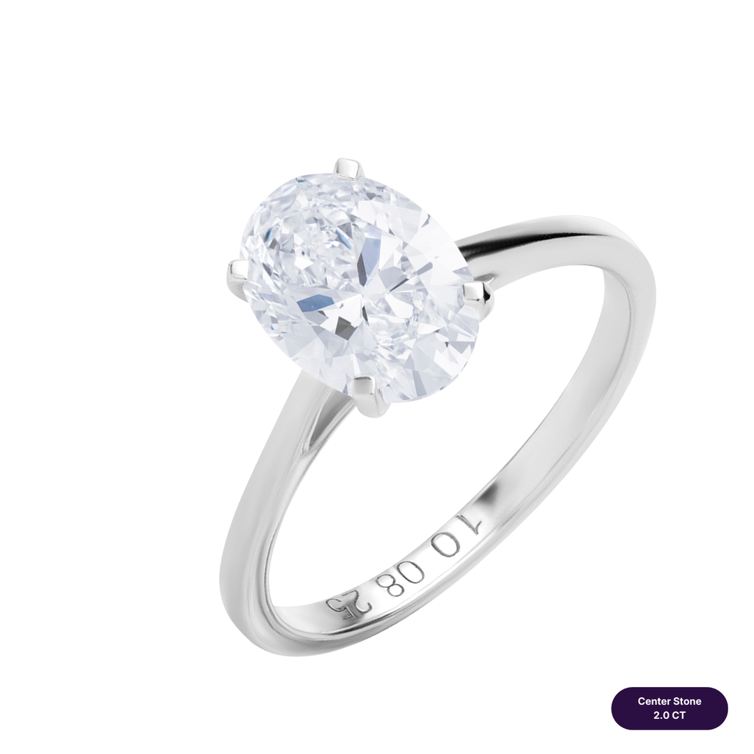 Solitaire Lab Diamond Ring Oval