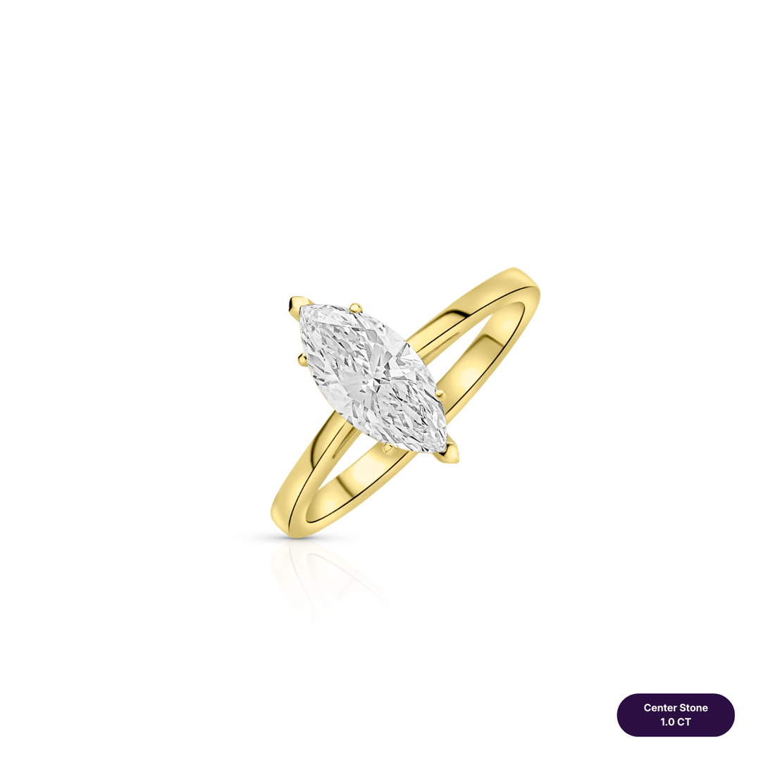 Solitaire Lab Diamond Ring Marquise