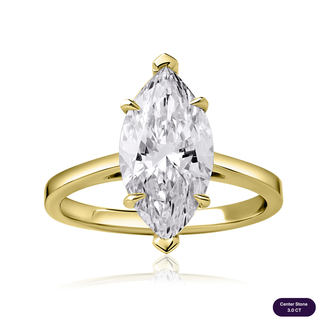 Solitaire Lab Diamond Ring Marquise
