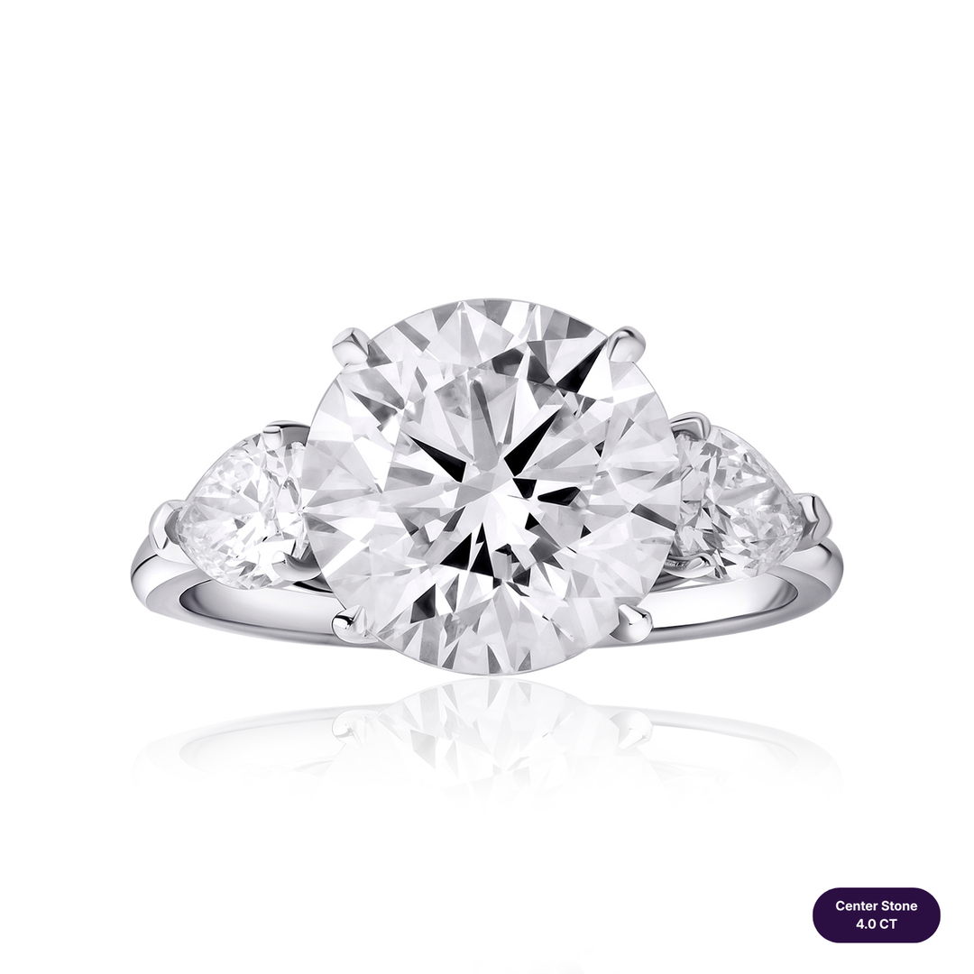 Three-Stones Lab Diamond Ring Round
