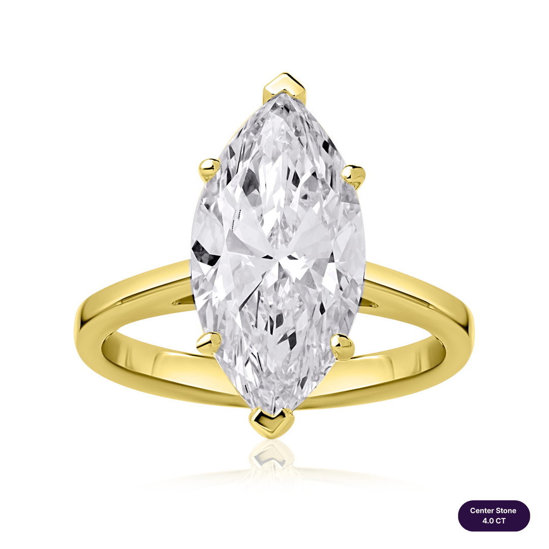 Solitaire Lab Diamond Ring Marquise