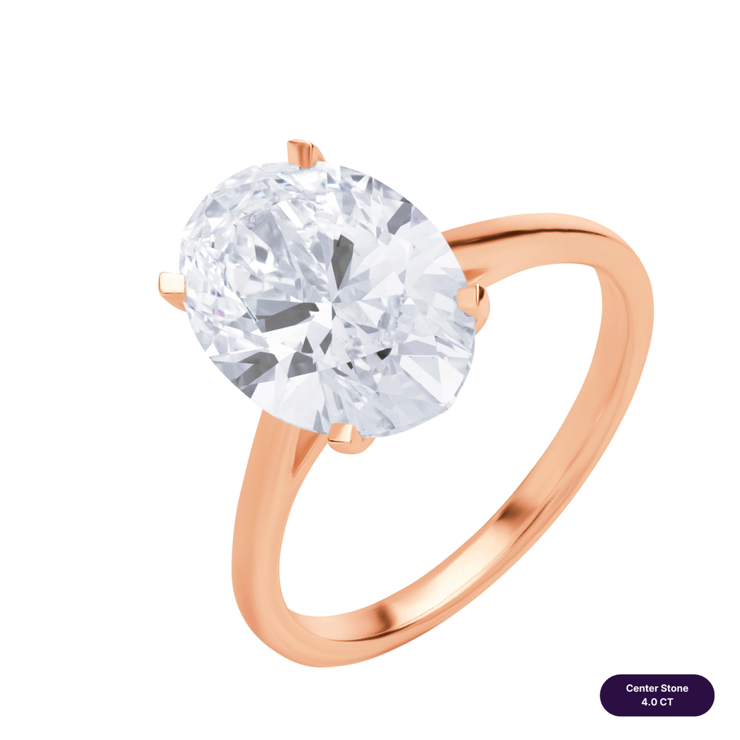 Solitaire Lab Diamond Ring Oval