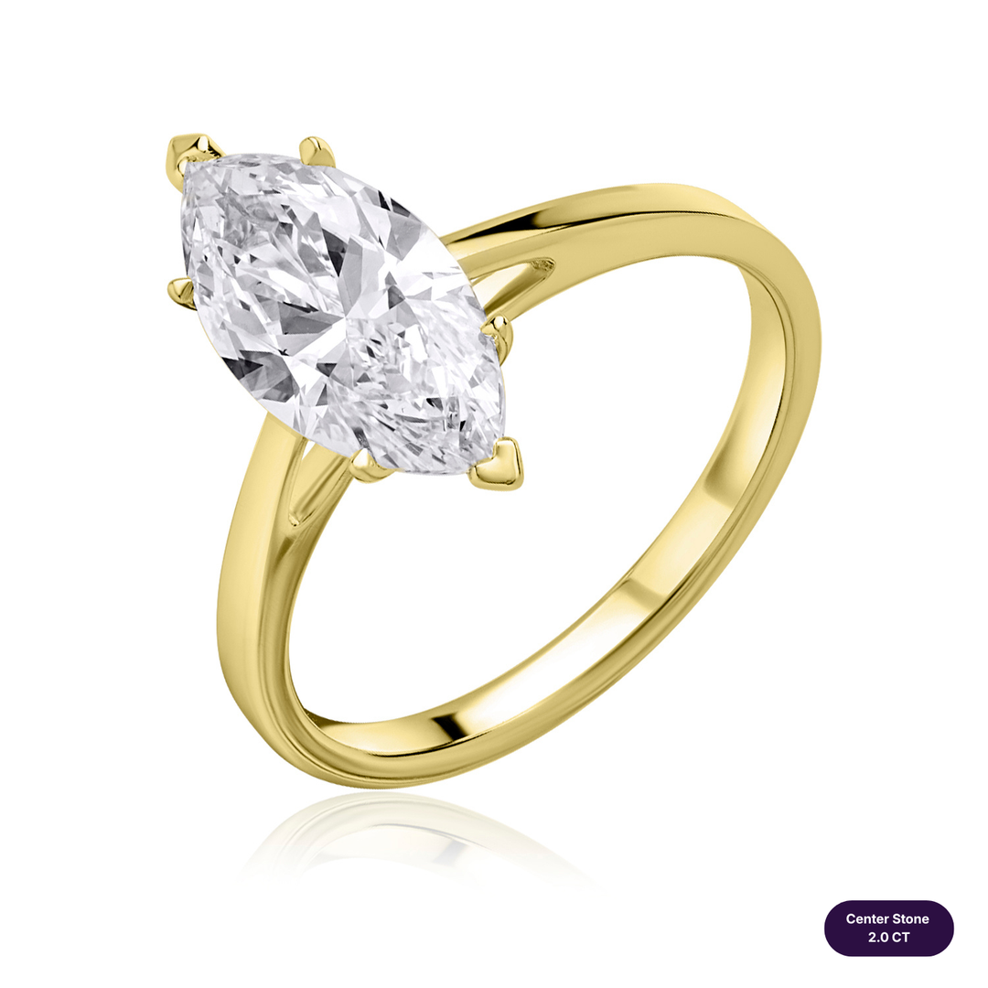 Solitaire Lab Diamond Ring Marquise