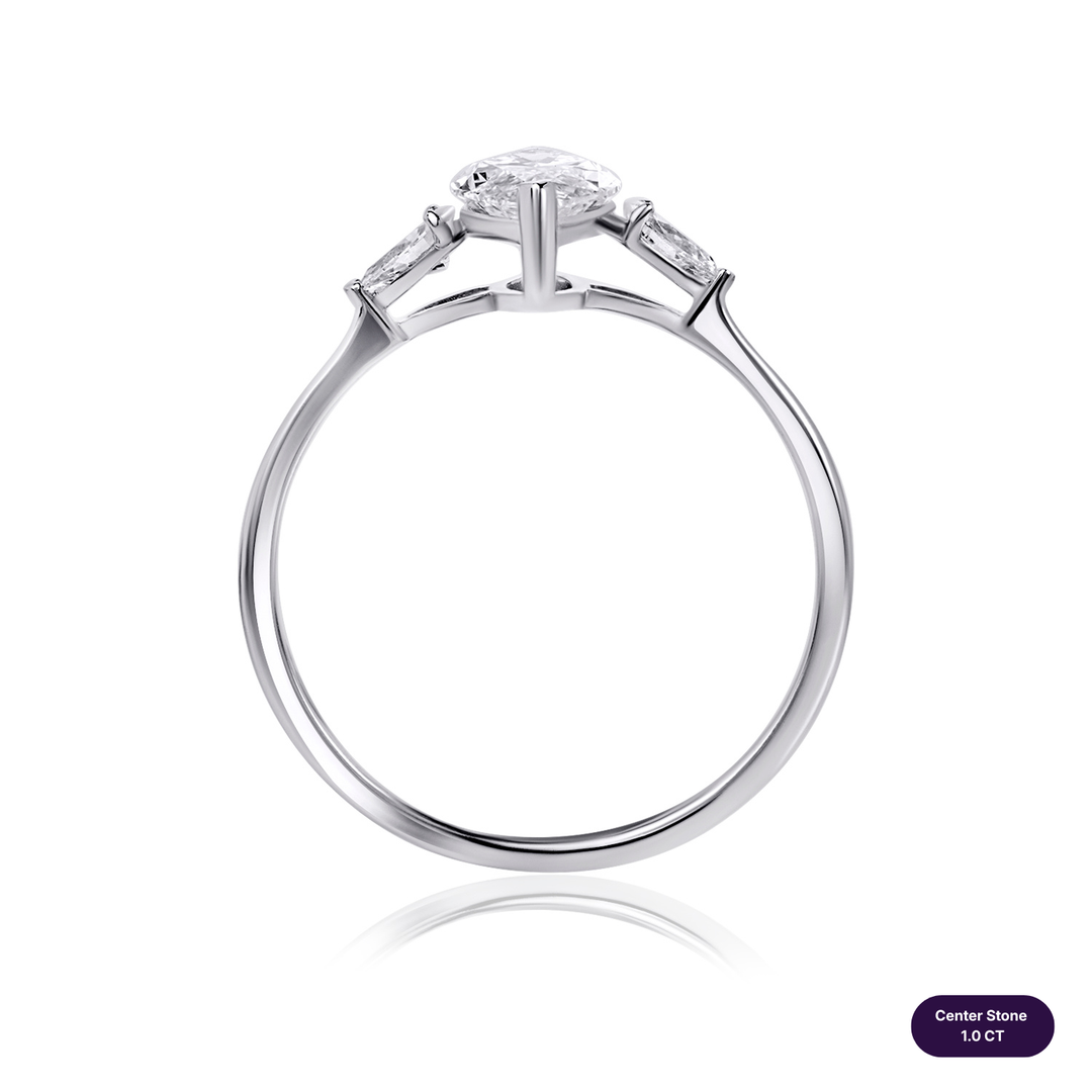 Three-Stones Lab Diamond Ring Marquise