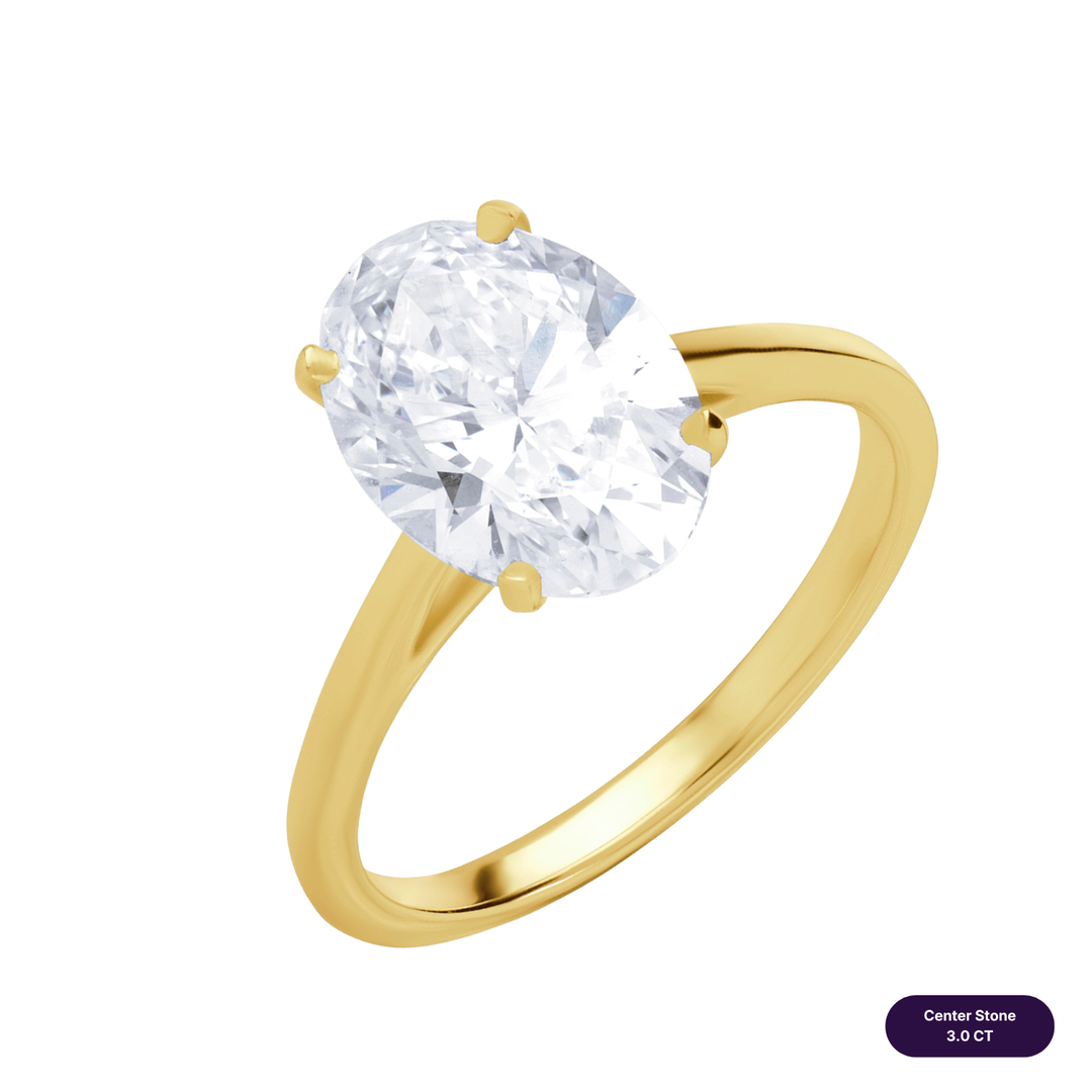 Solitaire Lab Diamond Ring Oval