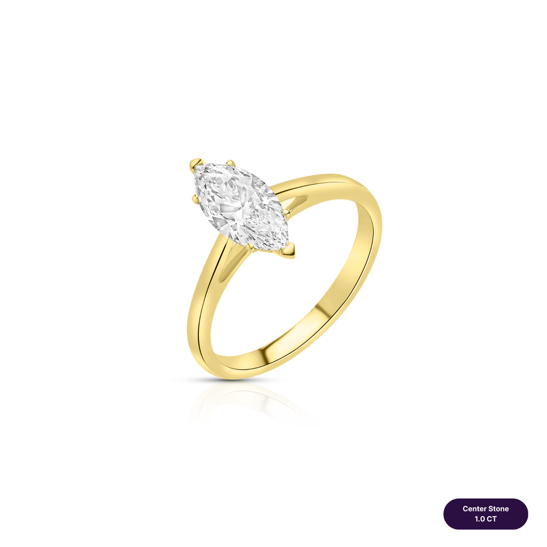 Solitaire Lab Diamond Ring Marquise