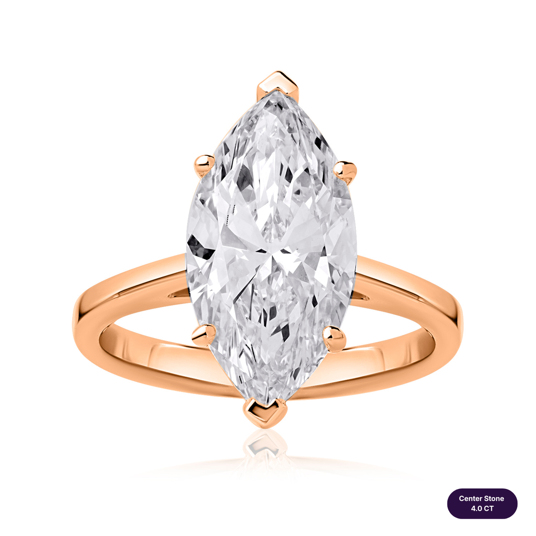 Solitaire Lab Diamond Ring Marquise