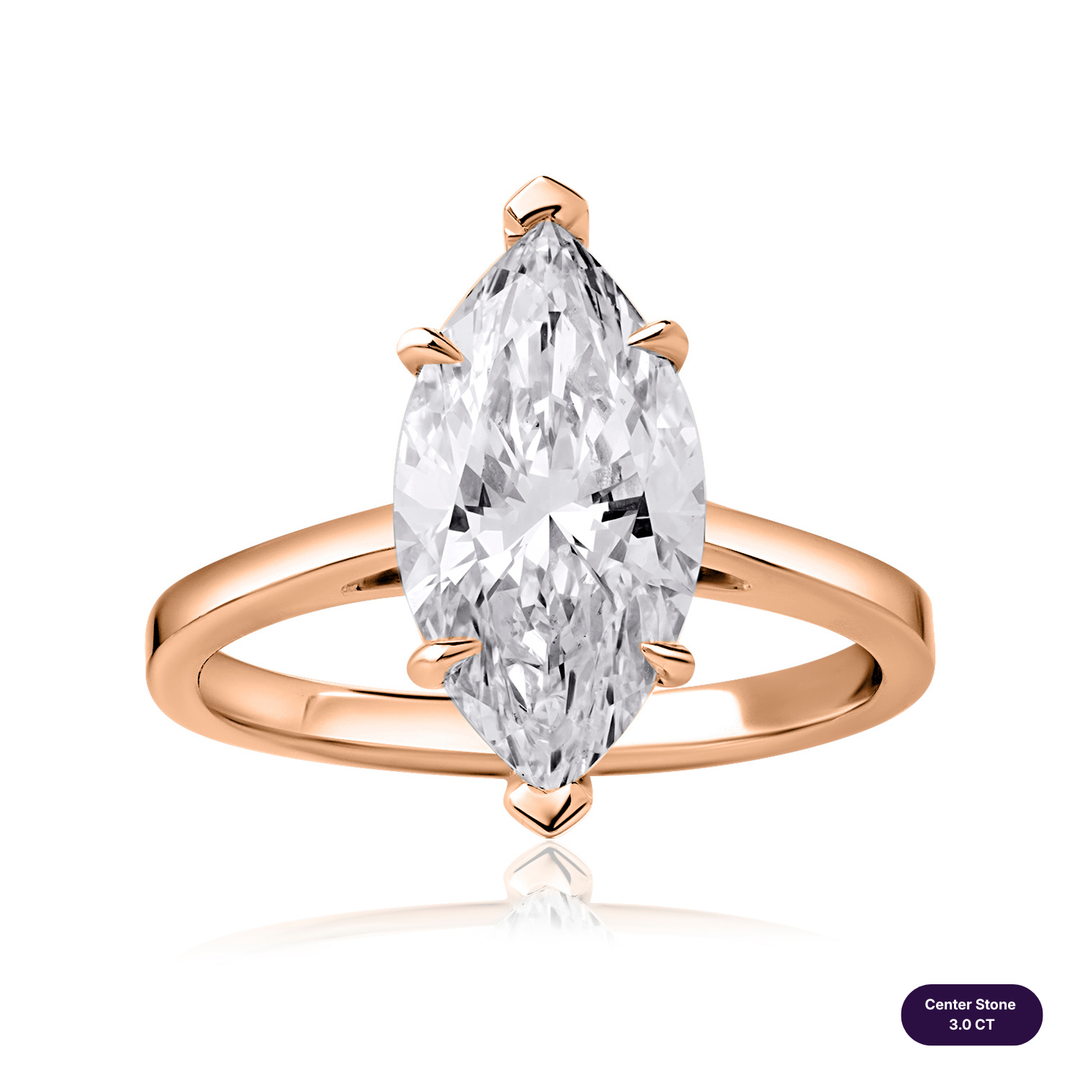 Solitaire Lab Diamond Ring Marquise