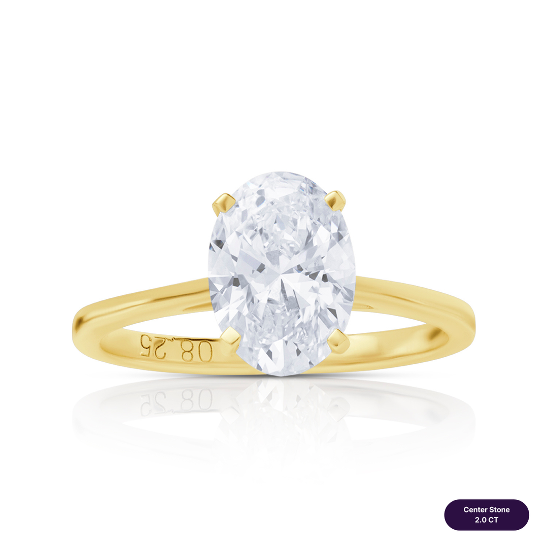 Solitaire Lab Diamond Ring Oval