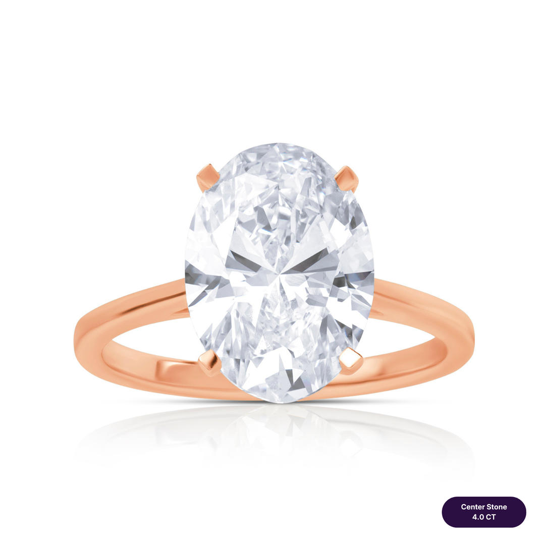 Solitaire Lab Diamond Ring Oval