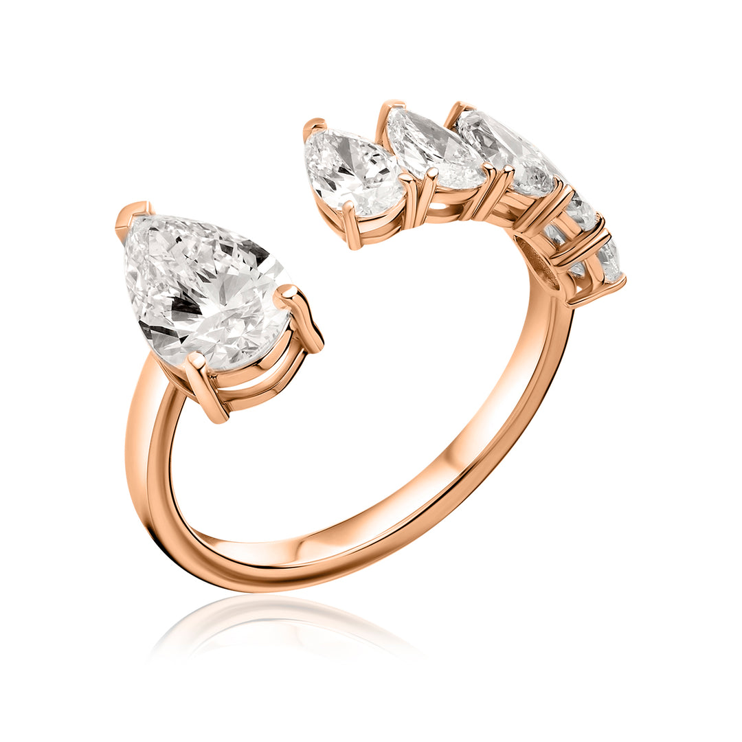 Open Lab Diamond Ring Pear
