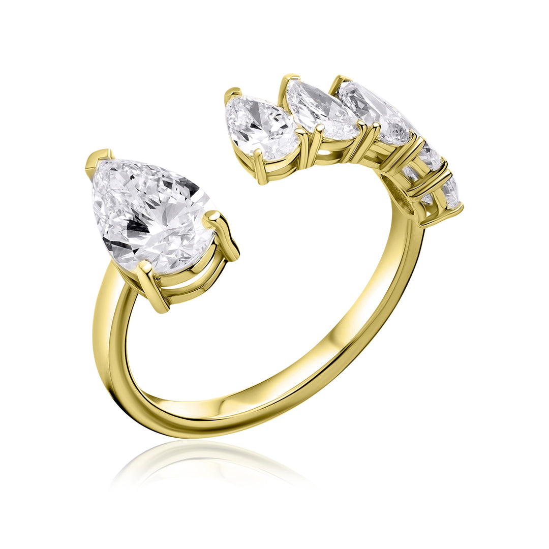 Open Lab Diamond Ring Pear