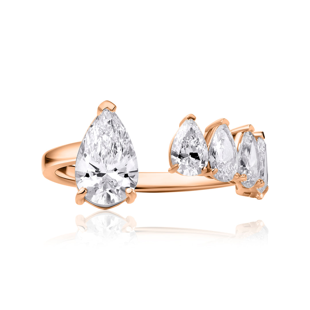 Open Lab Diamond Ring Pear