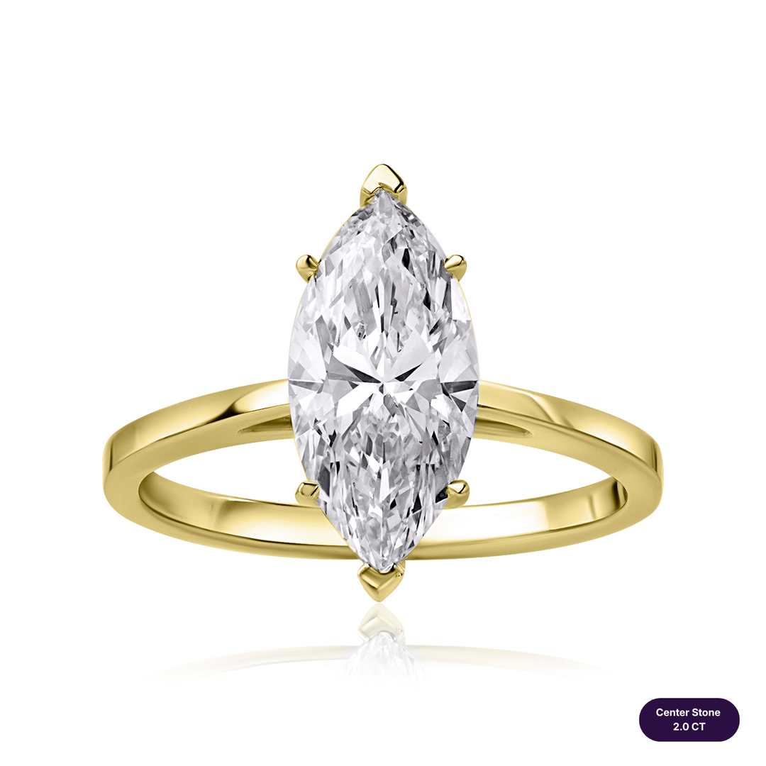 Solitaire Lab Diamond Ring Marquise