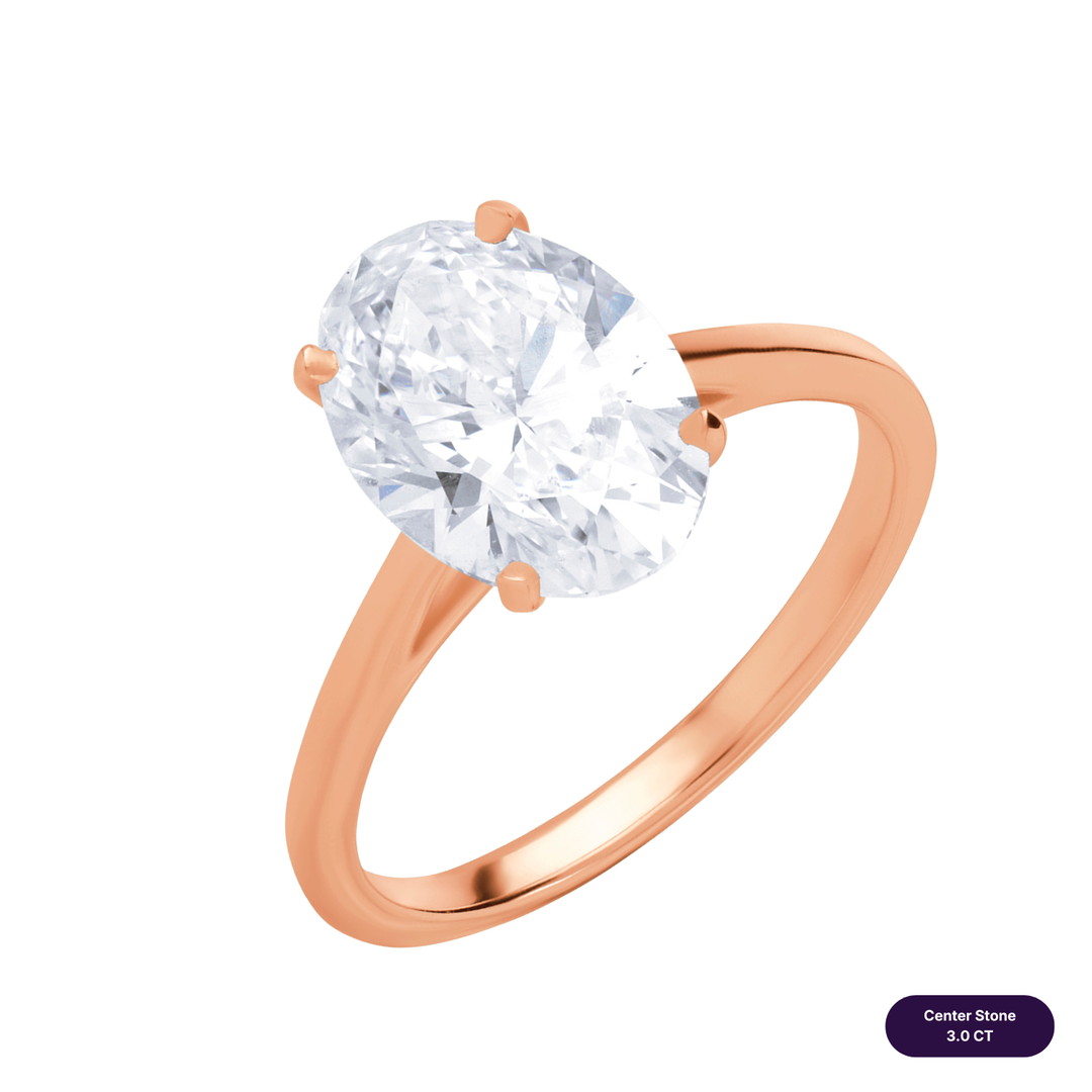 Solitaire Lab Diamond Ring Oval