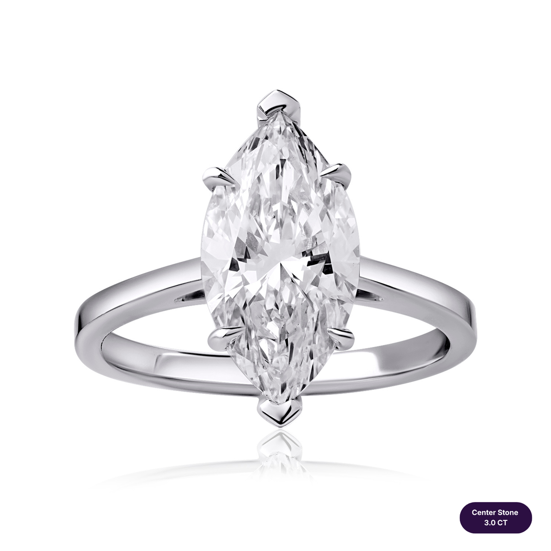 Solitaire Lab Diamond Ring Marquise