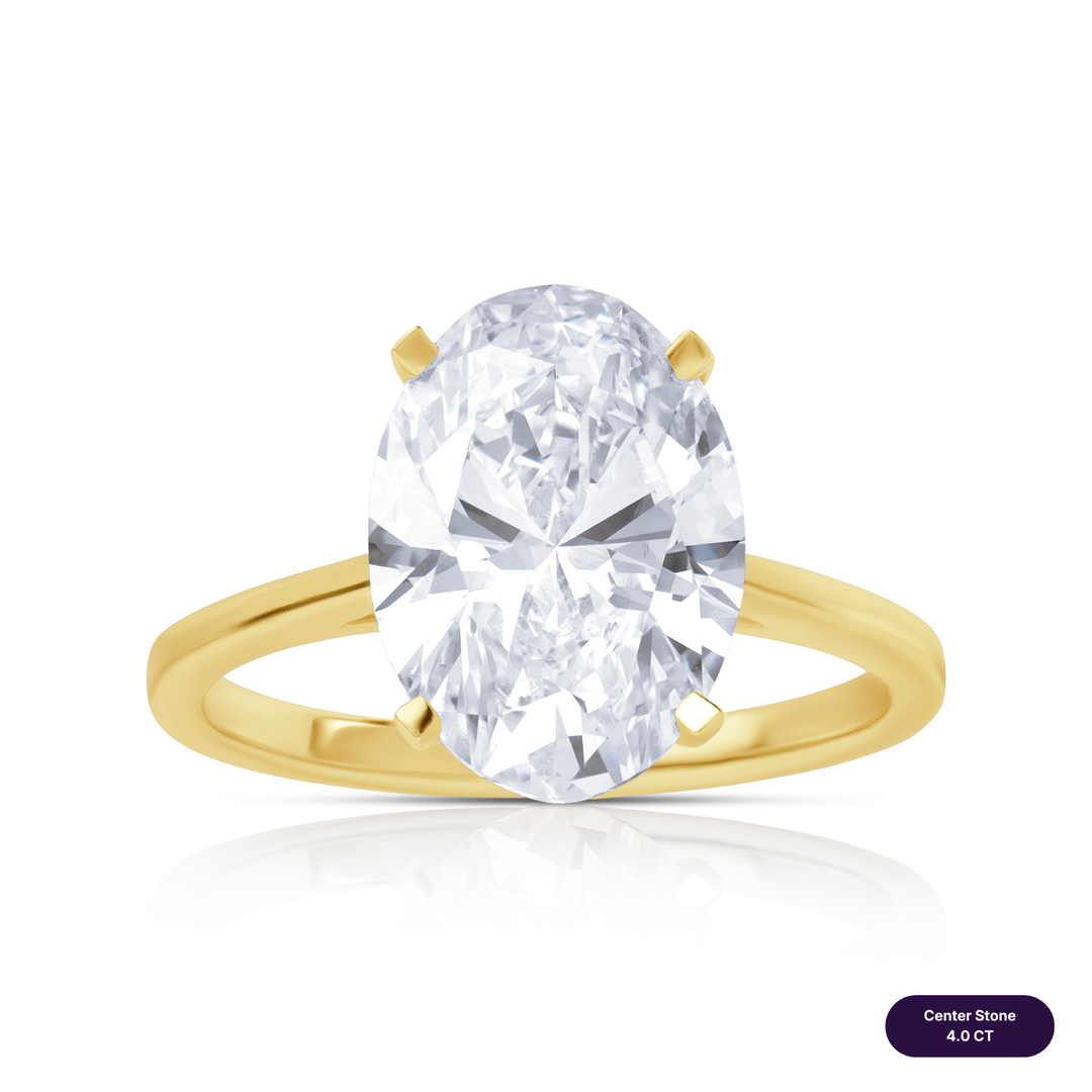 Solitaire Lab Diamond Ring Oval