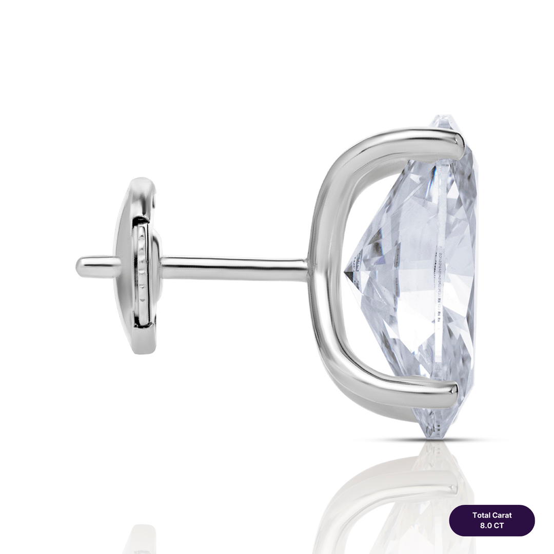 Solitaire Stud Lab Diamond Earrings Oval