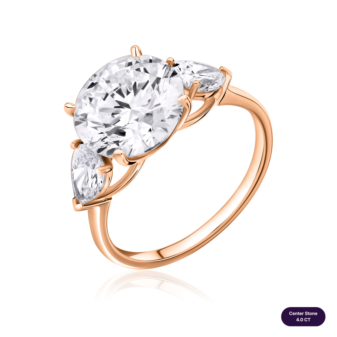 Three-Stones Lab Diamond Ring Round
