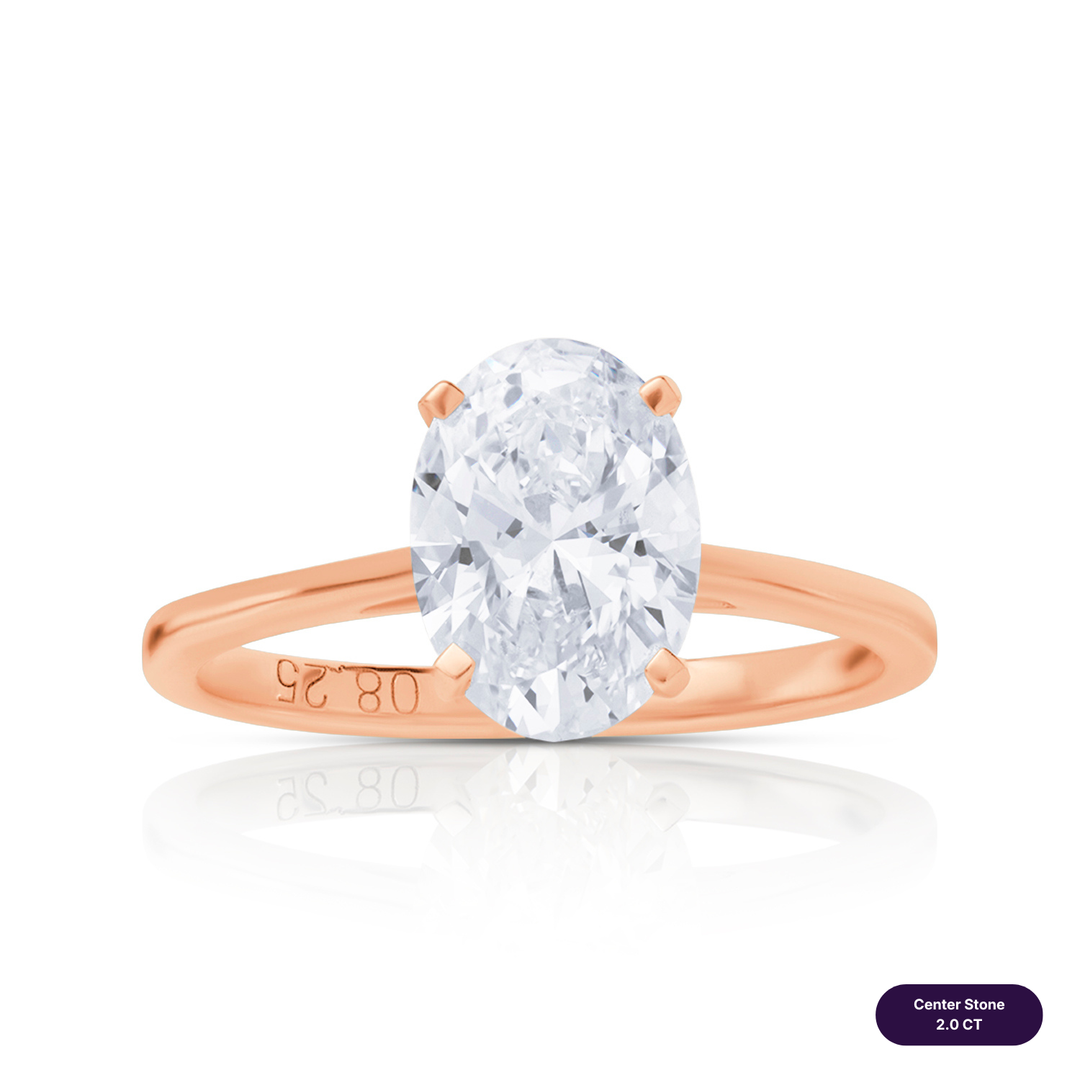 Solitaire Lab Diamond Ring Oval