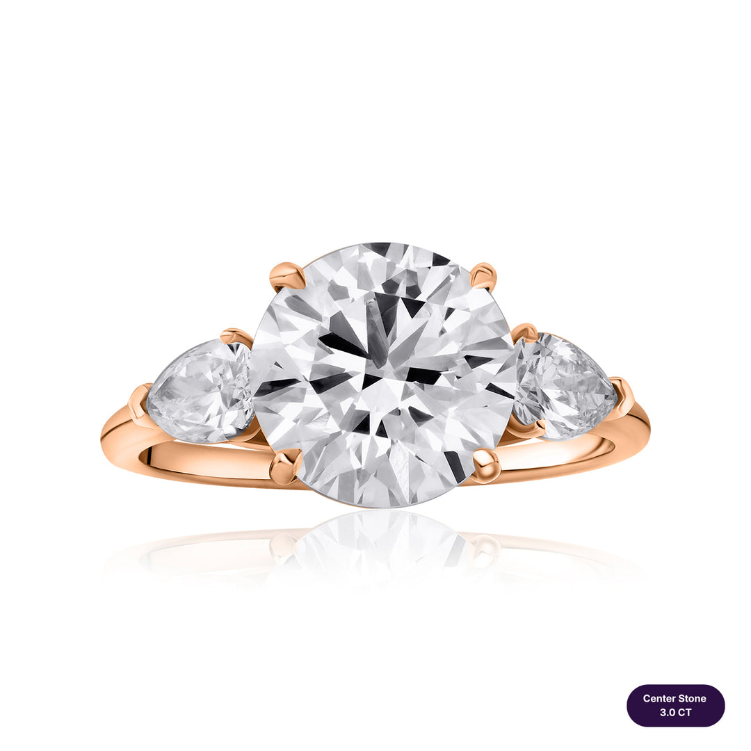 Three-Stones Lab Diamond Ring Round