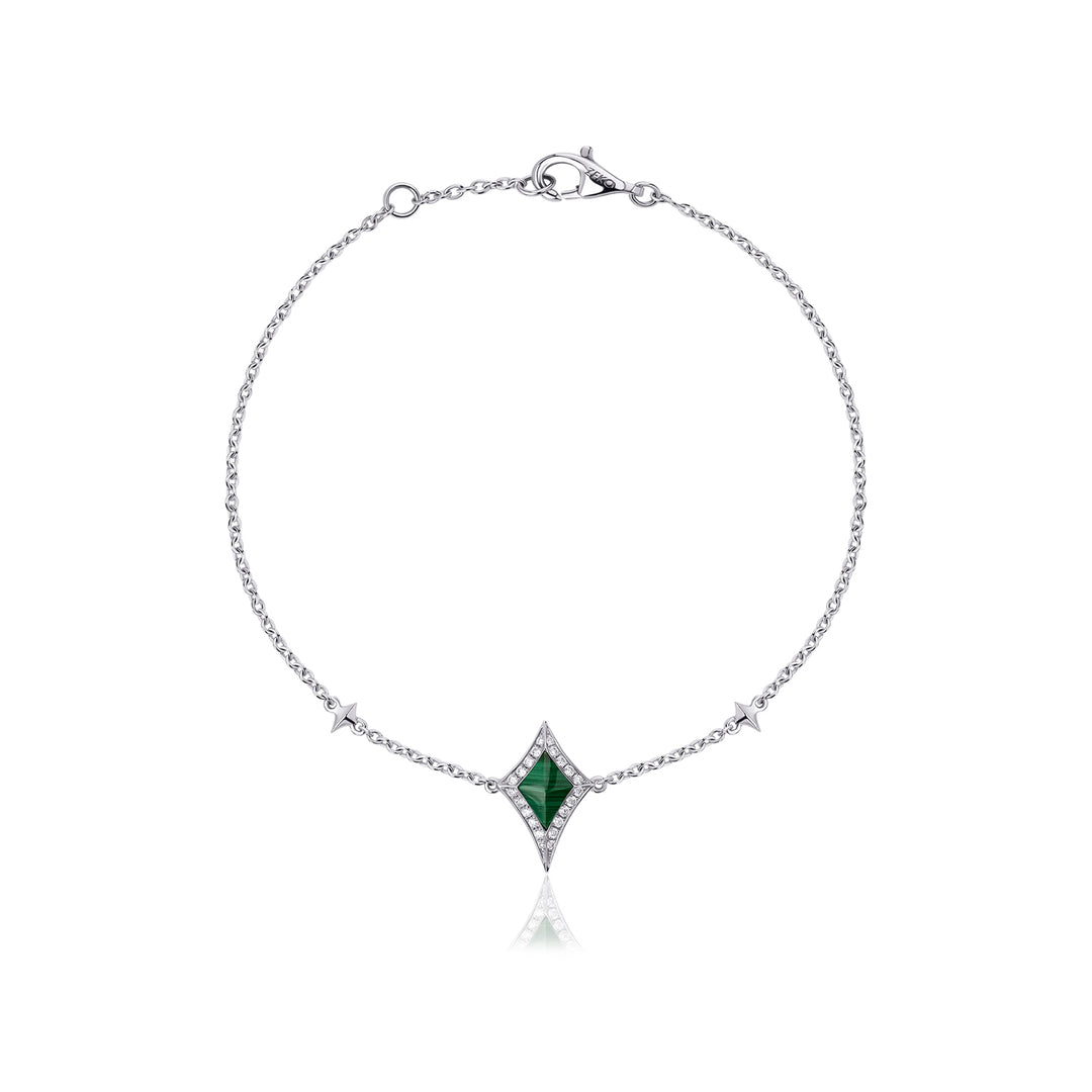 Damascus Sword Natural Diamond Bracelet