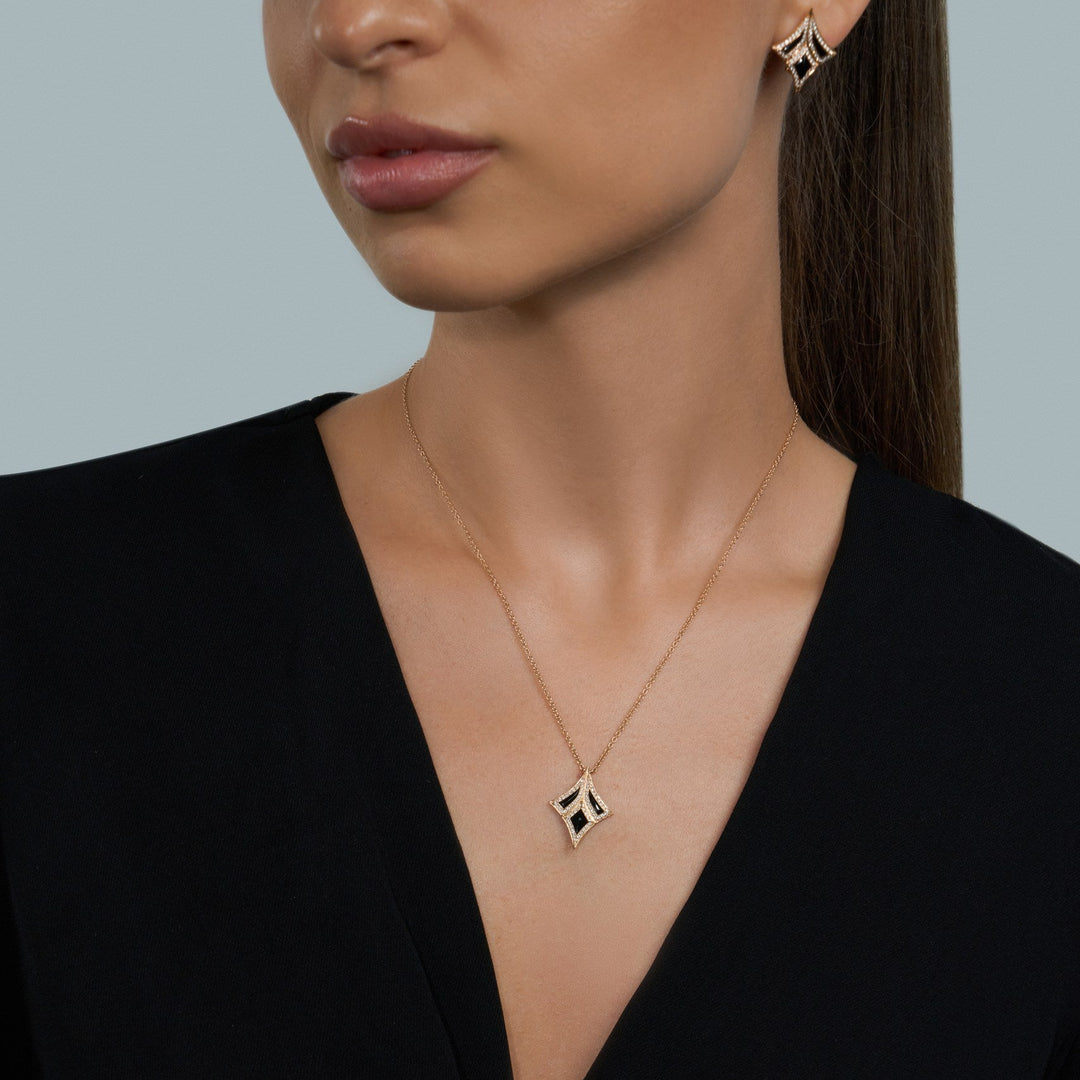 Damascus Sword Natural Diamond Earrings