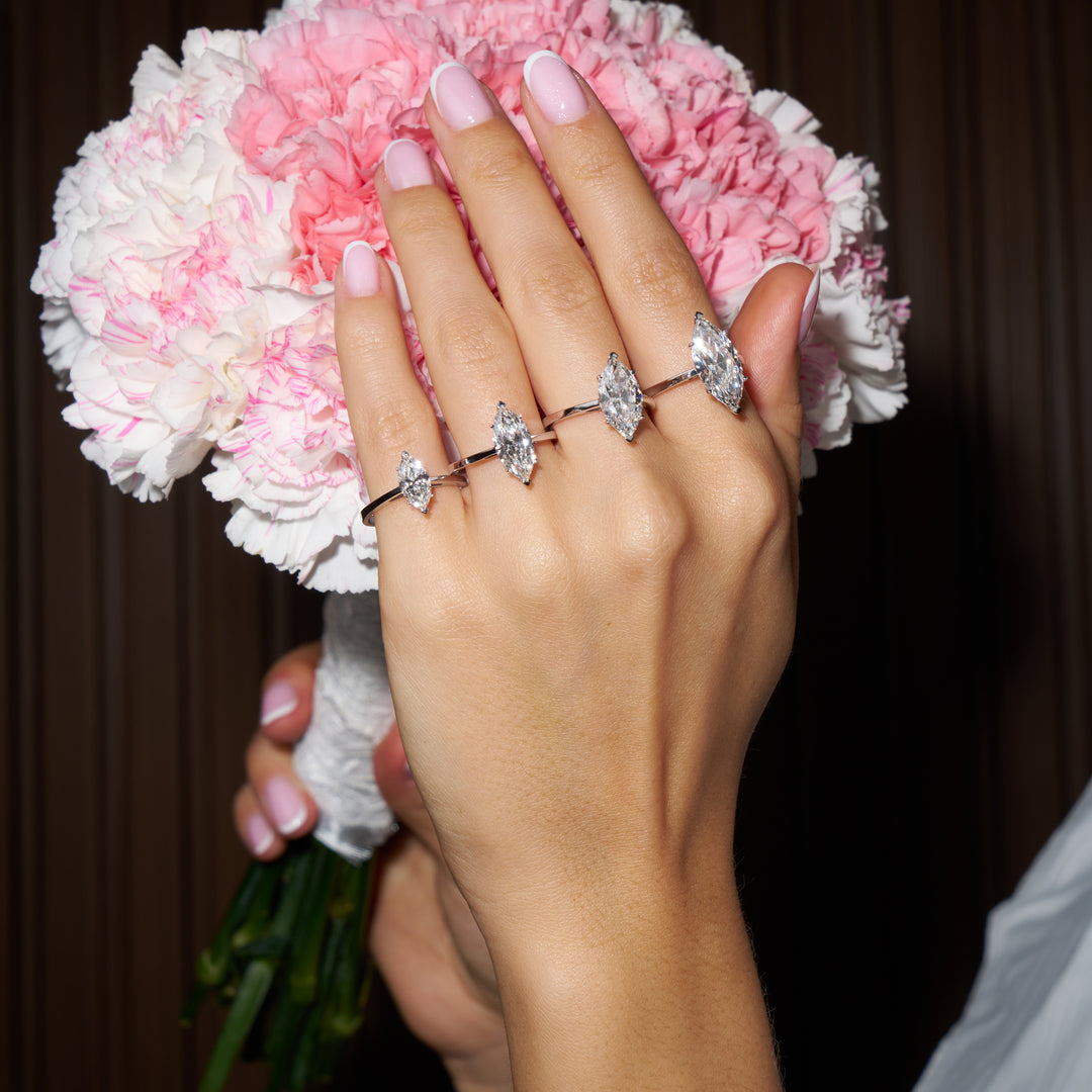 Solitaire Lab Diamond Ring Marquise