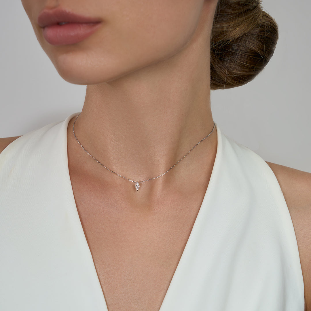 Whisper Lab Diamond Necklace Marquise