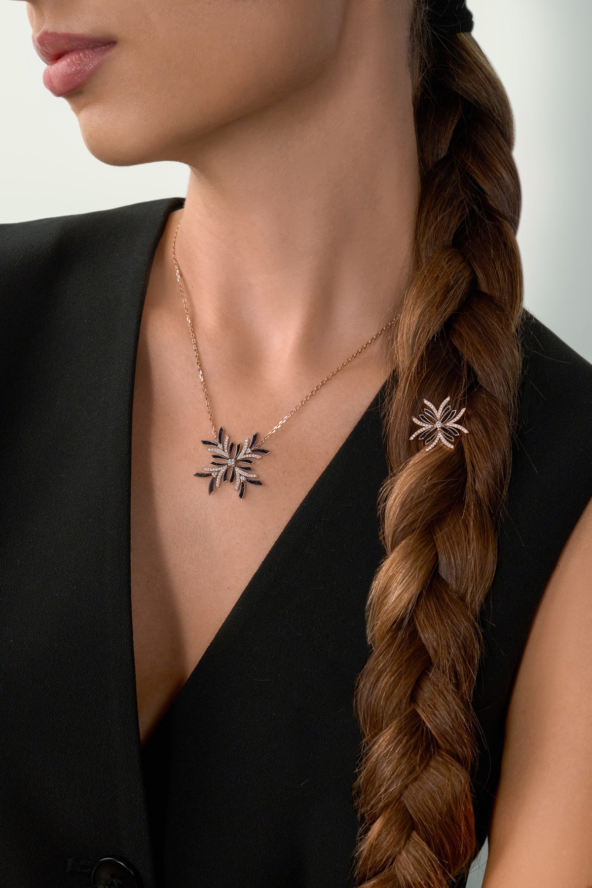 Natural diamond necklace nix collection