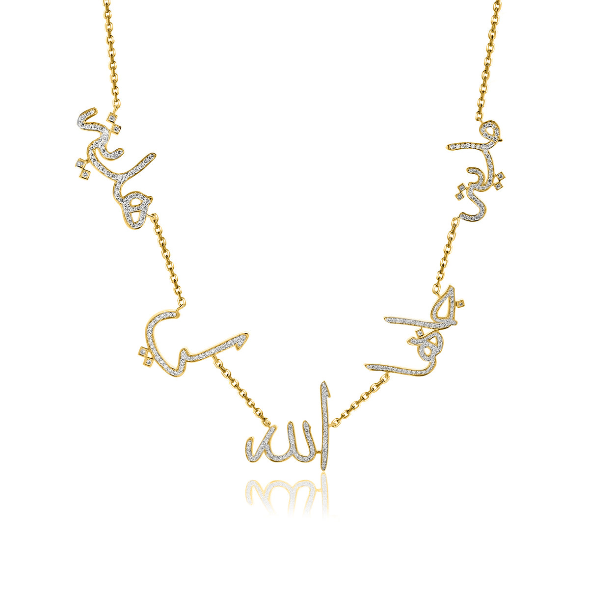Names lab diamond necklace round
