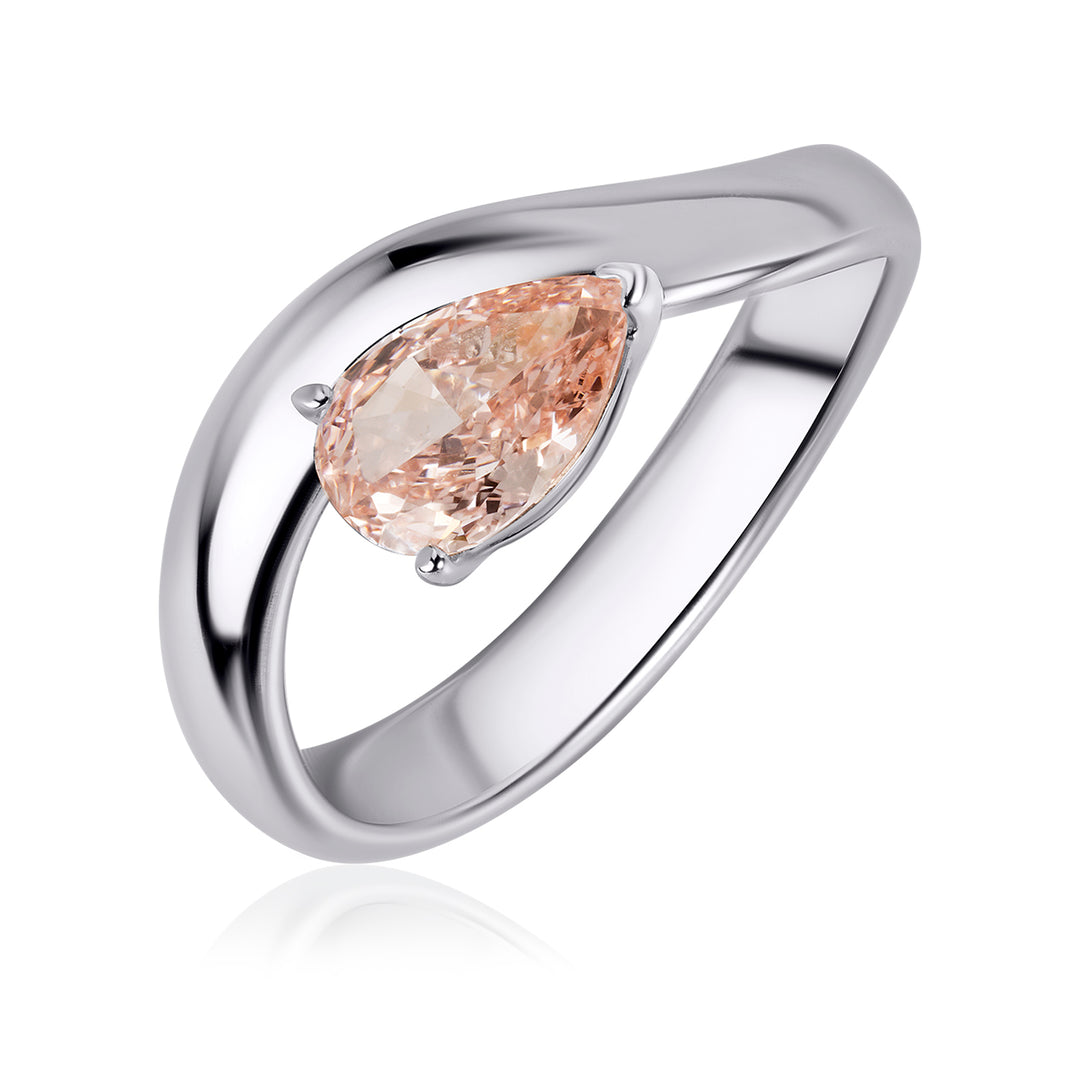 Pinky Lab Diamond Ring Fancy Pink Pear