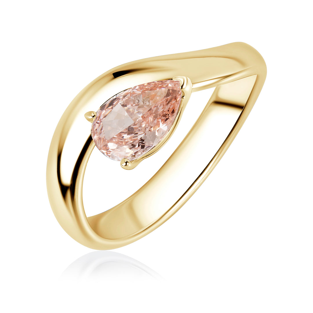 Pinky Lab Diamond Ring Fancy Pink Pear
