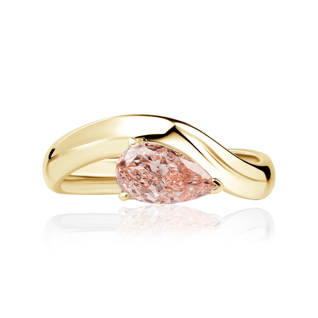 Pinky Lab Diamond Ring Fancy Pink Pear