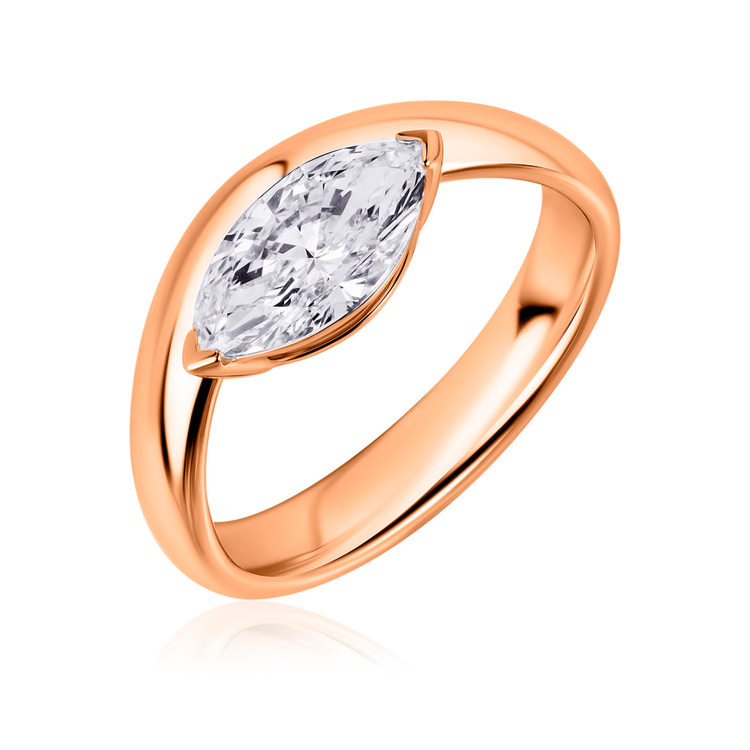 Pinky Lab Diamond Ring Marquise