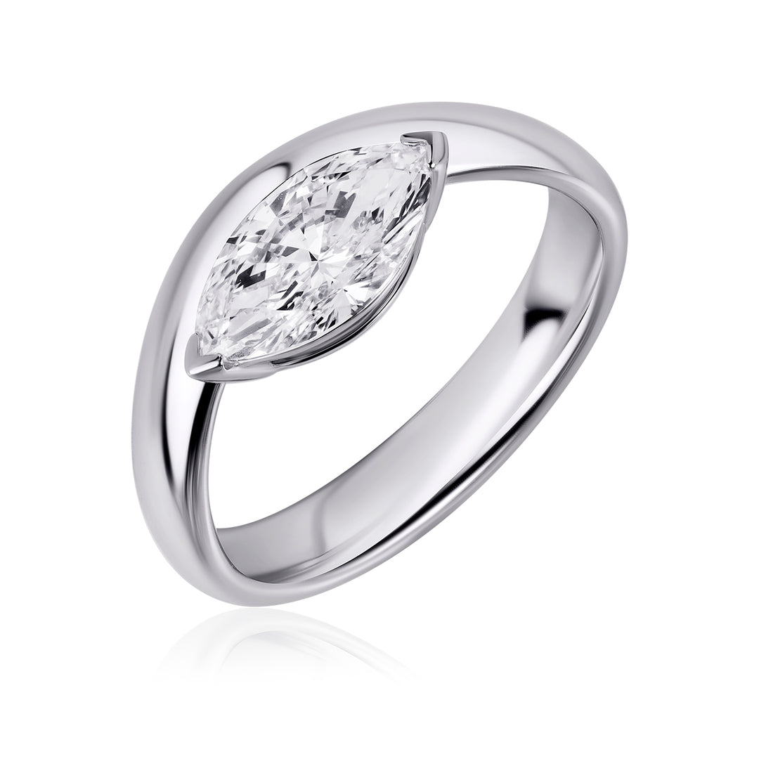 Pinky Lab Diamond Ring Marquise