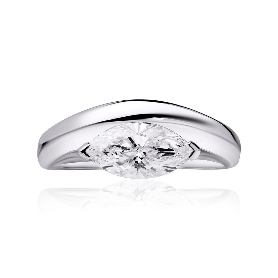 Pinky Lab Diamond Ring Marquise